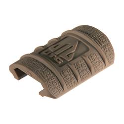 UTG Flat Dark Earth Rubber Rail Guards, 12 Pack.