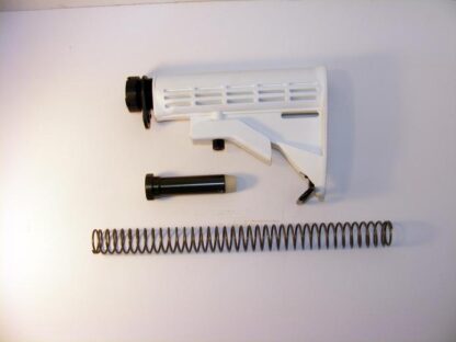 SDI AR15 M4 Butt Stock, White, Complete.