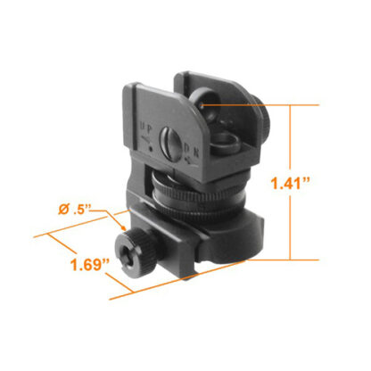 UTG Mil-Spec Compliant Compact A2 Rear Sight with Full Range W/E Adj. - Image 3