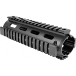 2 PC Black Drop-In Carbine Quad Rail for AR15