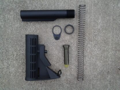 SDI AR15 M4 Butt Stock, Black, Complete.