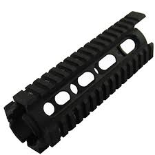 FSI AR15 Carbine Quad Rail, 2 Pc Drop-In with Rail Extension over Delta Ring
