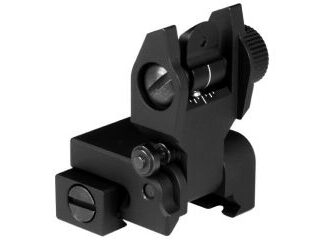 Aim Sports AR-15/M16 Rear Flip Sight, Black Anodized Aluminum.